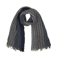Textured Lightweight Fringed Ombré Scarf