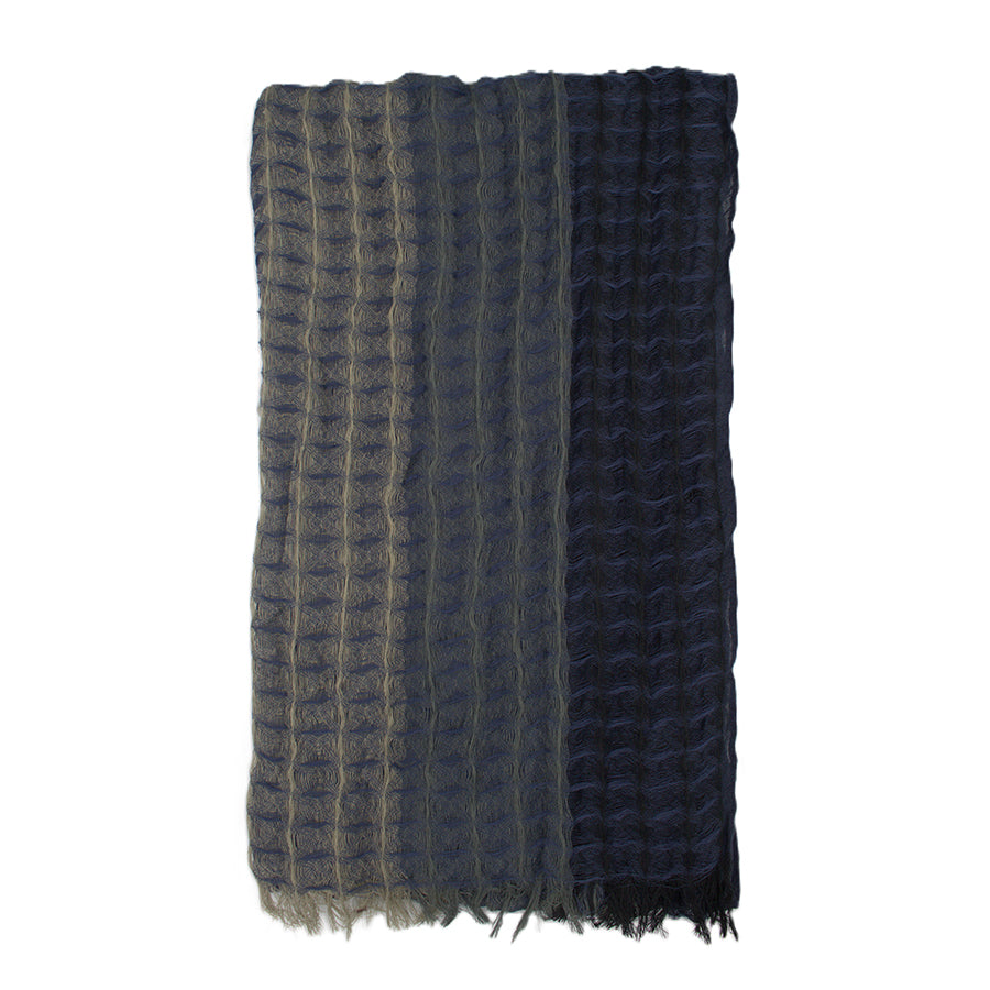 Textured Lightweight Fringed Ombré Scarf