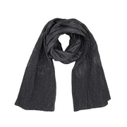 Textured Crinkle Lightweight Smocked Pleated Scarf