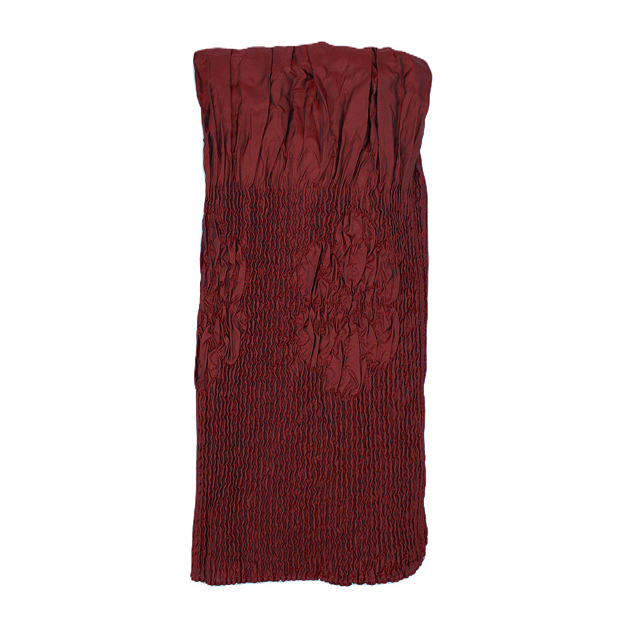 Textured Crinkle Lightweight Smocked Pleated Scarf