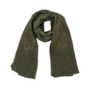 Textured Crinkle Lightweight Smocked Pleated Scarf