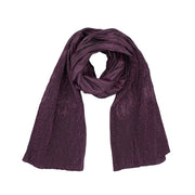 Textured Crinkle Lightweight Smocked Pleated Scarf