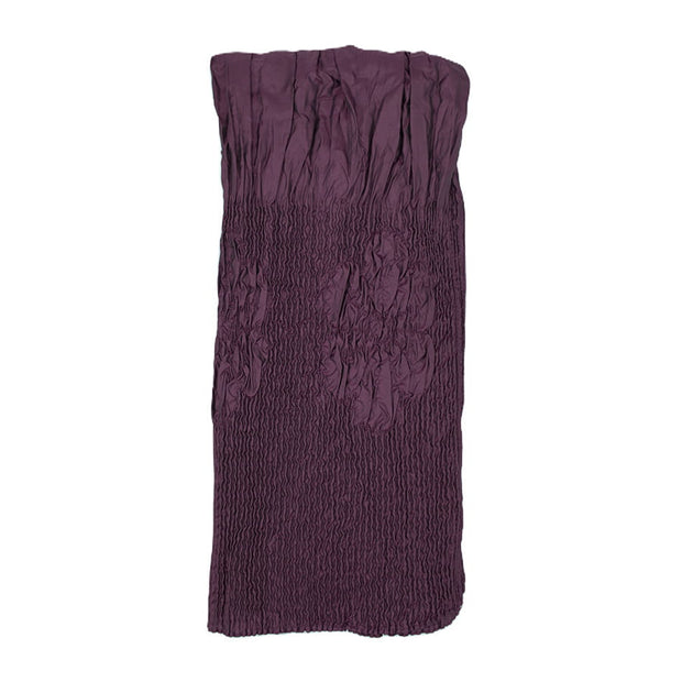 Textured Crinkle Lightweight Smocked Pleated Scarf