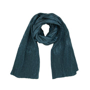 Textured Crinkle Lightweight Smocked Pleated Scarf