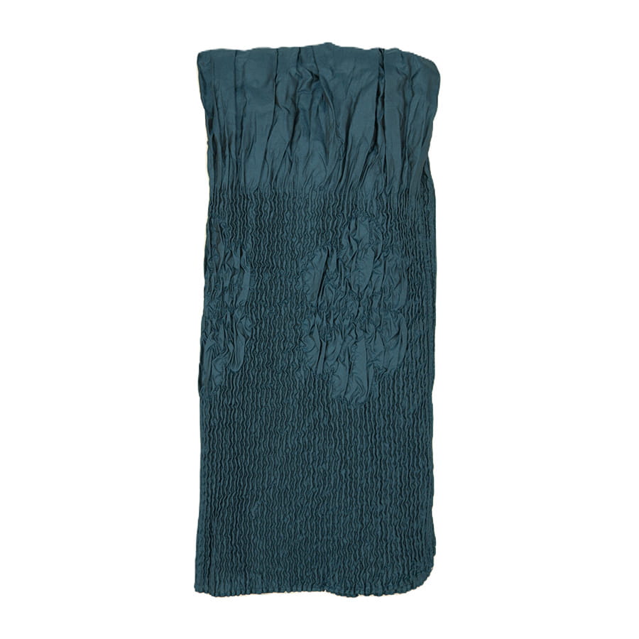 Textured Crinkle Lightweight Smocked Pleated Scarf