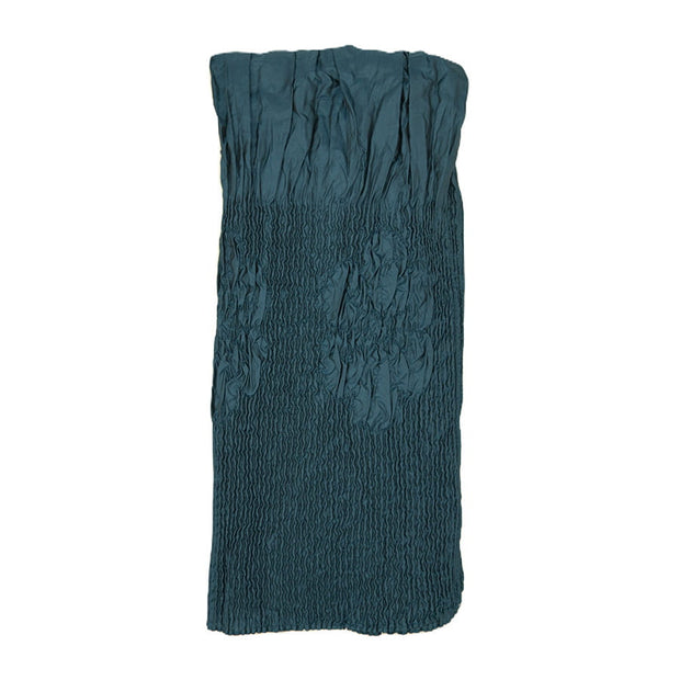 Textured Crinkle Lightweight Smocked Pleated Scarf
