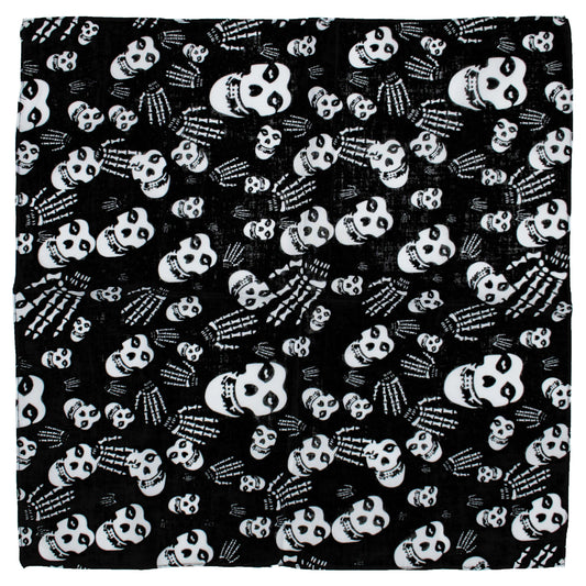 Misfit Skull & Skeleton Hands Bandana