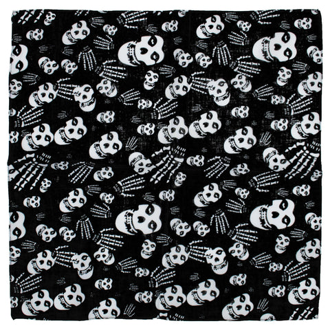 Misfit Skull & Skeleton Hands Bandana