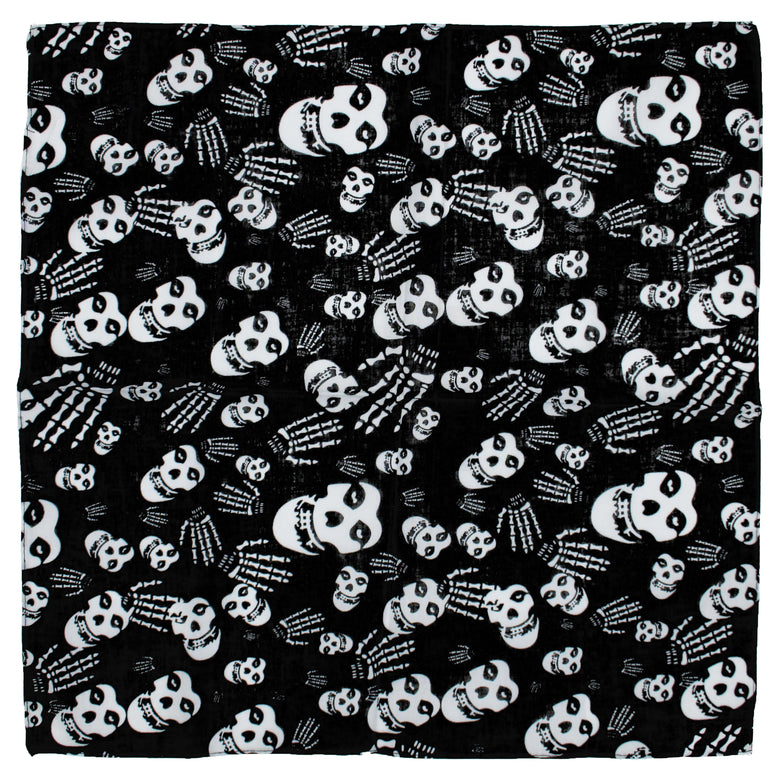 Misfit Skull & Skeleton Hands Bandana