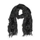 Knitted Spots Circles Patterned Stretchable Scarf