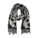 Knitted Spots Circles Patterned Stretchable Scarf