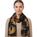Leopard Print Chiffon Scarf