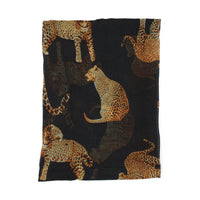 Leopard Print Chiffon Scarf