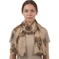 Leopard Print Chiffon Scarf