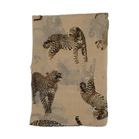 Leopard Print Chiffon Scarf