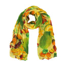 Yellow Tropical Fruit Print Scarf
