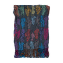 Butterfly Print Crinkle Scarf with Tassels