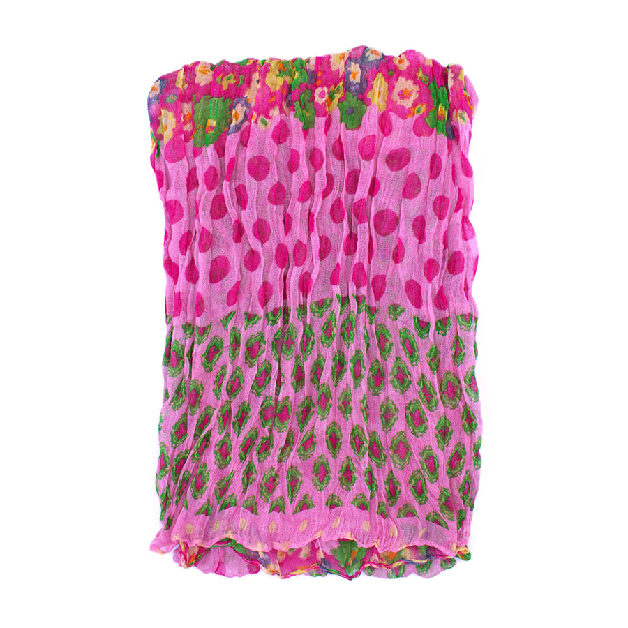 Floral Geometric Polka Dot Soft Crinkle Scarves