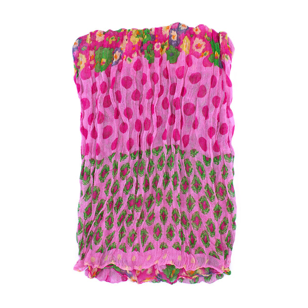 Floral Geometric Polka Dot Soft Crinkle Scarves