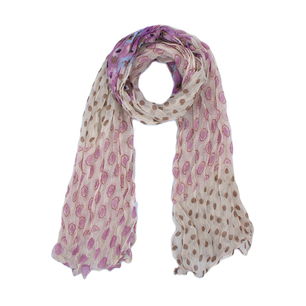 Floral Geometric Polka Dot Soft Crinkle Scarves