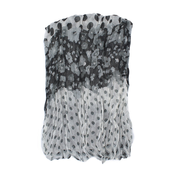 Floral Geometric Polka Dot Soft Crinkle Scarves