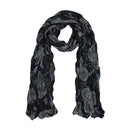 Rose Floral Print Soft Crinkle Scarves
