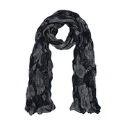 Rose Floral Print Soft Crinkle Scarves
