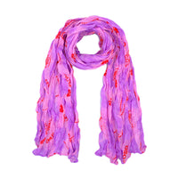 Rose Floral Print Soft Crinkle Scarves