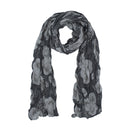 Rose Floral Print Soft Crinkle Scarves