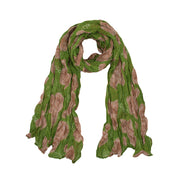 Rose Floral Print Soft Crinkle Scarves