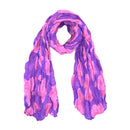 Rose Floral Print Soft Crinkle Scarves