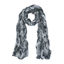Rose Floral Print Soft Crinkle Scarves