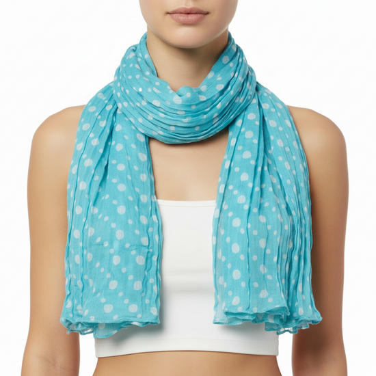 Polka Dot Soft Crinkle Scarves