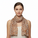 Floral patterned scarf on a white background