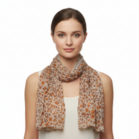 Floral patterned scarf on a white background