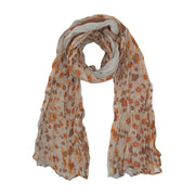 Giraffe and Floral Print Soft Crinkle Scarves