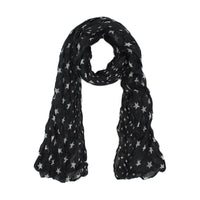 Star Print Soft Crinkle Scarves