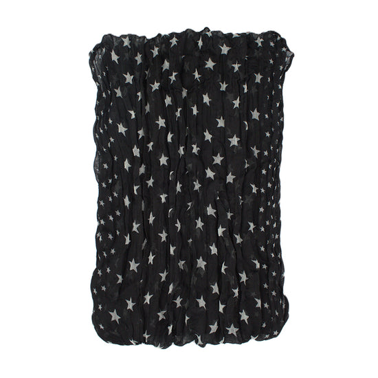 Star Print Soft Crinkle Scarves