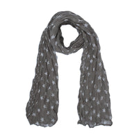 Star Print Soft Crinkle Scarves