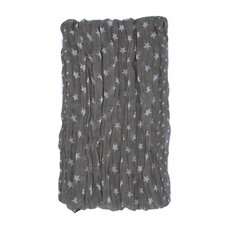 Star Print Soft Crinkle Scarves