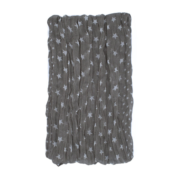 Star Print Soft Crinkle Scarves