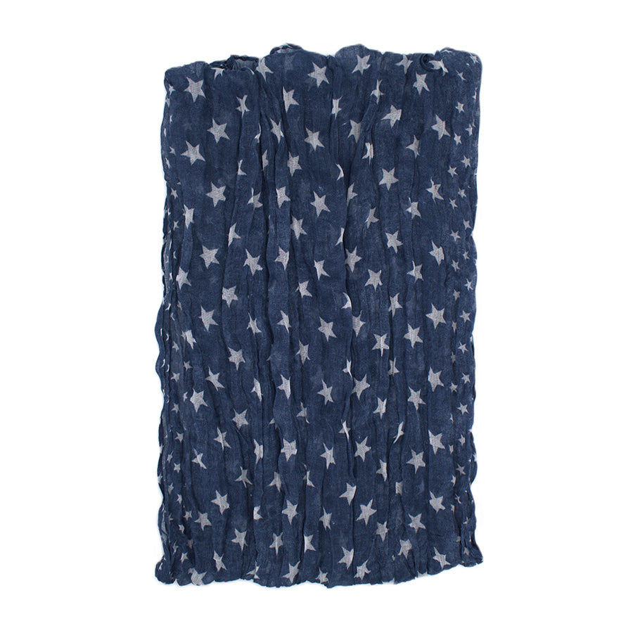 Star Print Soft Crinkle Scarves