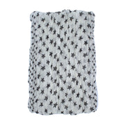 Star Print Soft Crinkle Scarves