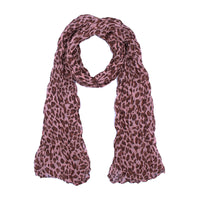 Leopard Print Soft Crinkle Scarves