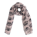 Pirate Skull & Crown Chiffon Print Scarf