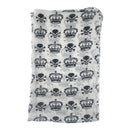 Pirate Skull & Crown Chiffon Print Scarf