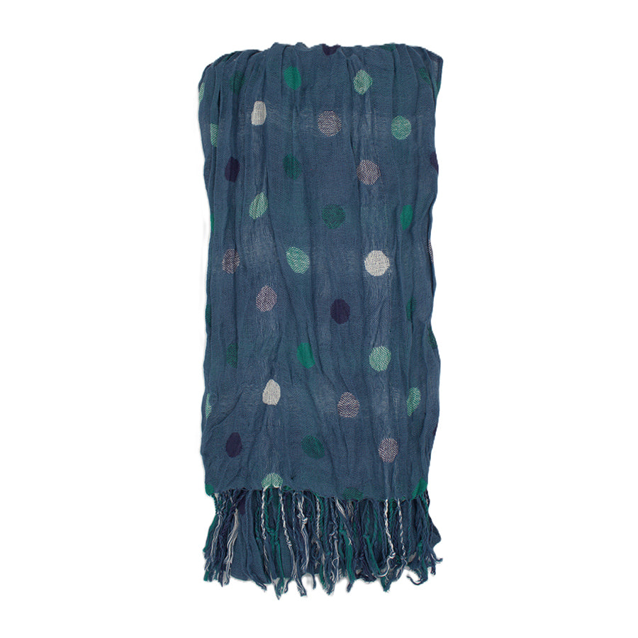 Lightweight Polka Dot Crinkle Scarf