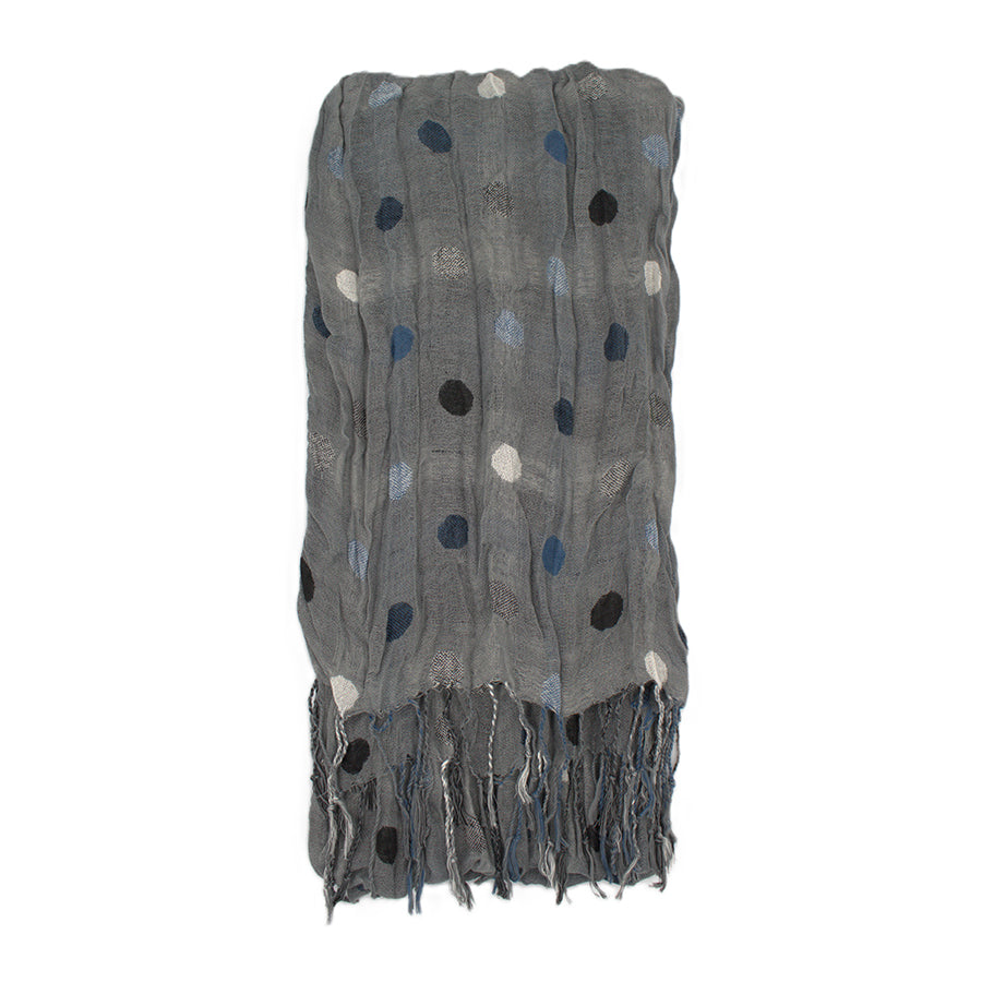 Lightweight Polka Dot Crinkle Scarf