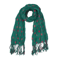 Lightweight Polka Dot Crinkle Scarf