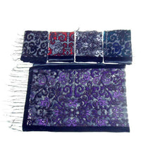 Floral Damask Pattern Devore Velvet Scarf